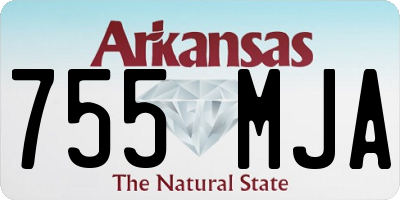 AR license plate 755MJA