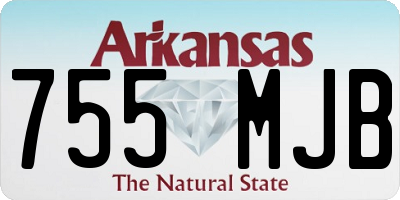 AR license plate 755MJB