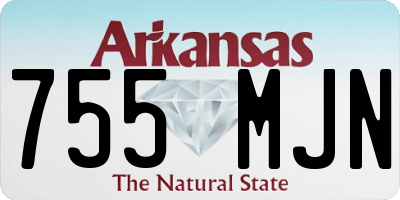 AR license plate 755MJN