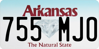AR license plate 755MJO
