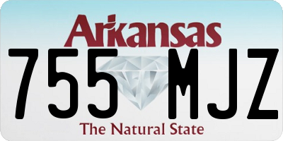 AR license plate 755MJZ