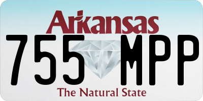 AR license plate 755MPP
