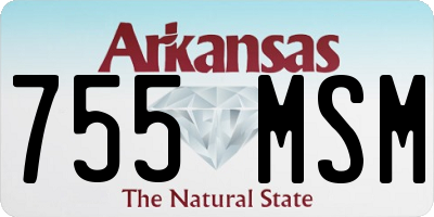 AR license plate 755MSM