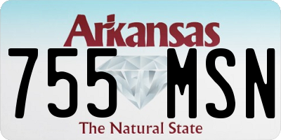 AR license plate 755MSN