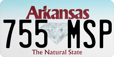 AR license plate 755MSP
