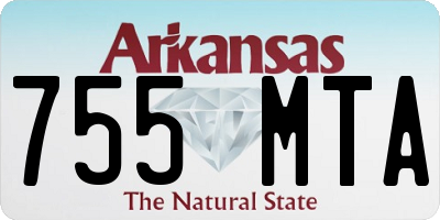 AR license plate 755MTA