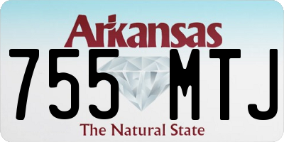 AR license plate 755MTJ