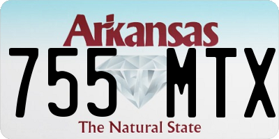 AR license plate 755MTX