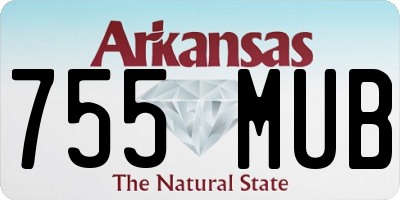 AR license plate 755MUB