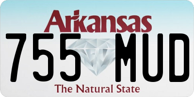 AR license plate 755MUD