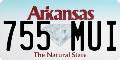 AR license plate 755MUI