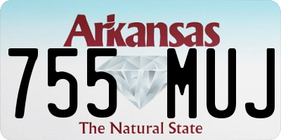 AR license plate 755MUJ