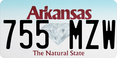 AR license plate 755MZW