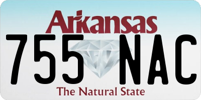 AR license plate 755NAC
