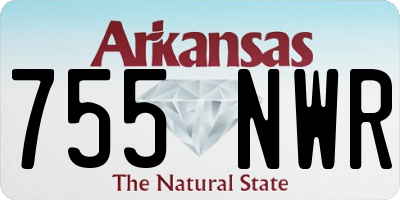 AR license plate 755NWR