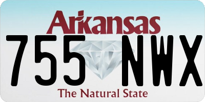 AR license plate 755NWX