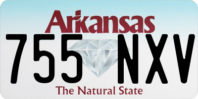 AR license plate 755NXV
