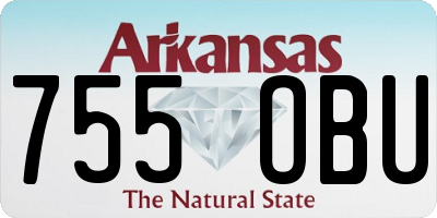 AR license plate 755OBU