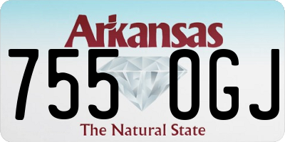 AR license plate 755OGJ