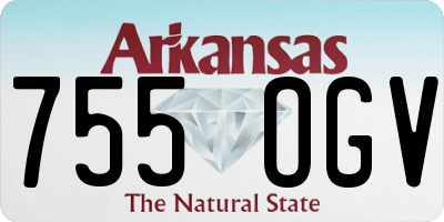 AR license plate 755OGV