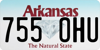 AR license plate 755OHU