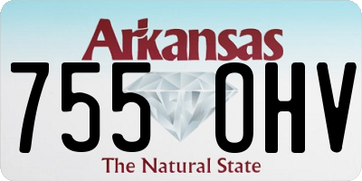AR license plate 755OHV