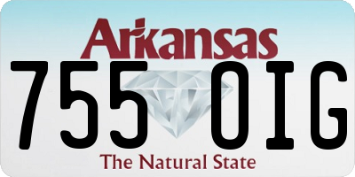 AR license plate 755OIG