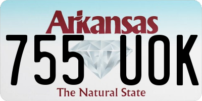 AR license plate 755UOK
