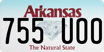 AR license plate 755UOO