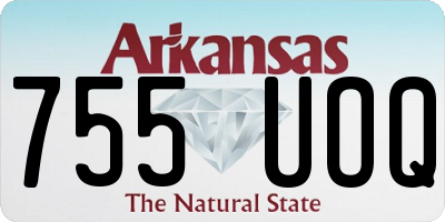 AR license plate 755UOQ