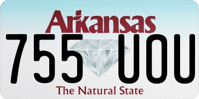 AR license plate 755UOU