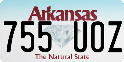 AR license plate 755UOZ