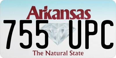 AR license plate 755UPC