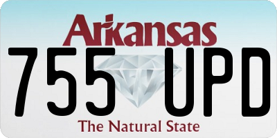 AR license plate 755UPD