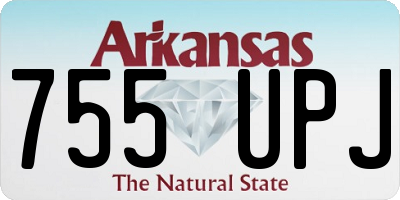 AR license plate 755UPJ