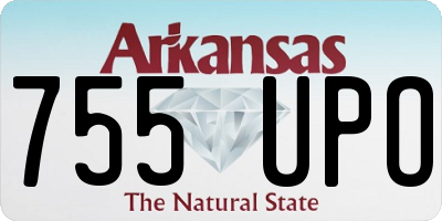 AR license plate 755UPO