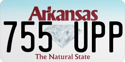 AR license plate 755UPP
