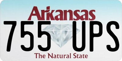 AR license plate 755UPS