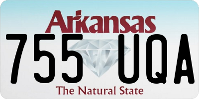 AR license plate 755UQA
