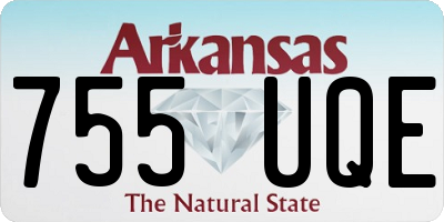 AR license plate 755UQE