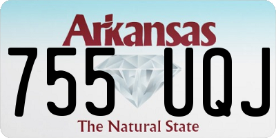 AR license plate 755UQJ