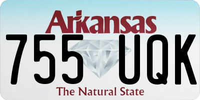 AR license plate 755UQK
