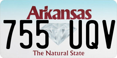 AR license plate 755UQV