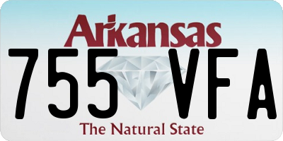 AR license plate 755VFA