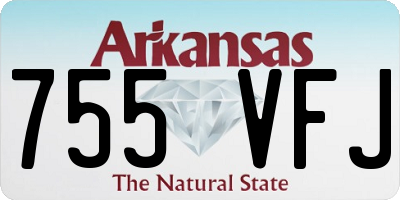 AR license plate 755VFJ