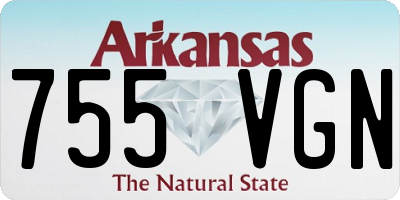 AR license plate 755VGN