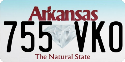 AR license plate 755VKO