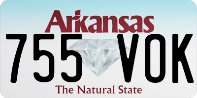 AR license plate 755VOK