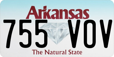 AR license plate 755VOV