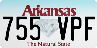 AR license plate 755VPF